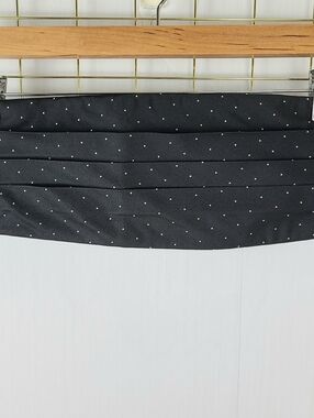 Polo Ralph Lauren Silk Micro Dot Made In USA Pleated Cummerbund